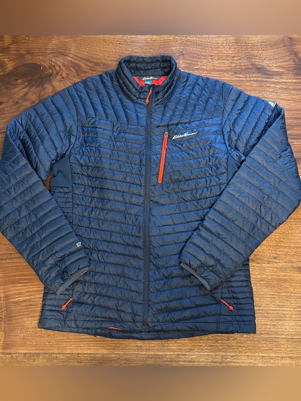 Eddie Bauer Men's First Ascent blue MicroTherm gooseDown Jacket Tall Large TL